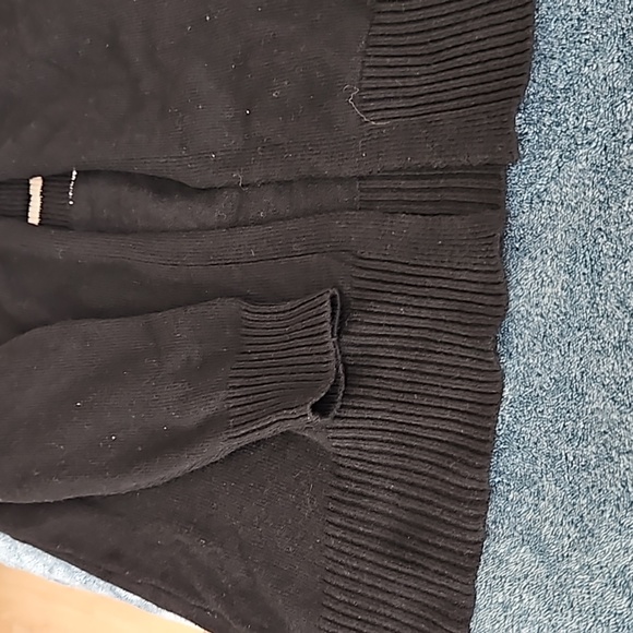 Sweet Romeo, NWT, Cardigan w/Smily Face on Back. Medium, Black and Beige - Picture 10 of 10